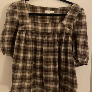 Neuflora plaid blouse